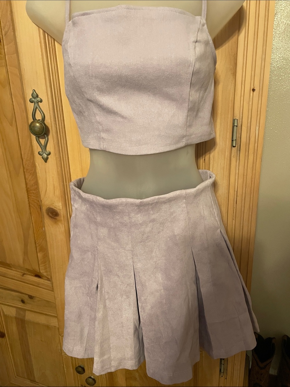 Women's Lavender Pleated Mini Skort- Stylish Summer Wear